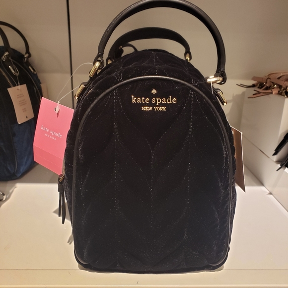 Briar Lane quilted velvet mini backpack - Picture 1 of 2